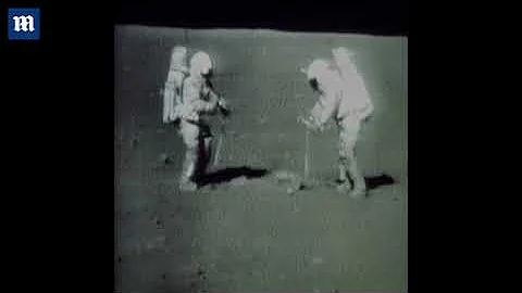 Incredible footage of Astronaut John Young walking on the moon