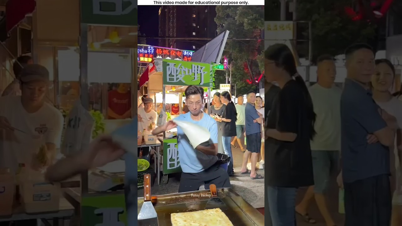 Everyone is amazed to see the man making bread.😱 