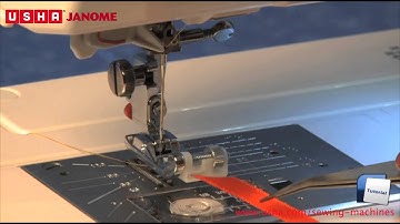 Usha Janome Ribbon Sequin Foot: Attaching Ribbon