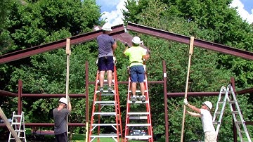 Centra Series Install - Step 15 - Stand and Install Center Rafters