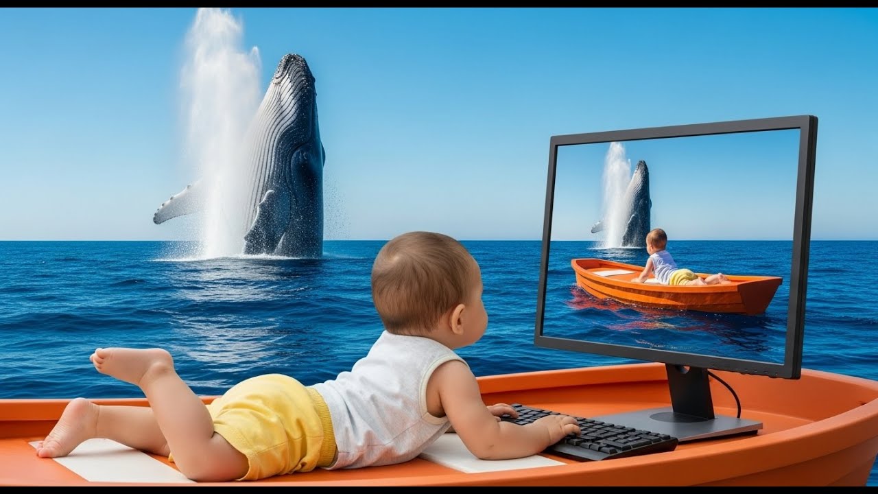 Baby learning to use a computer - YouTube