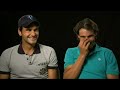 Roger Federer & Rafa Nadal can't stop laughing when filming charity match promo 😂