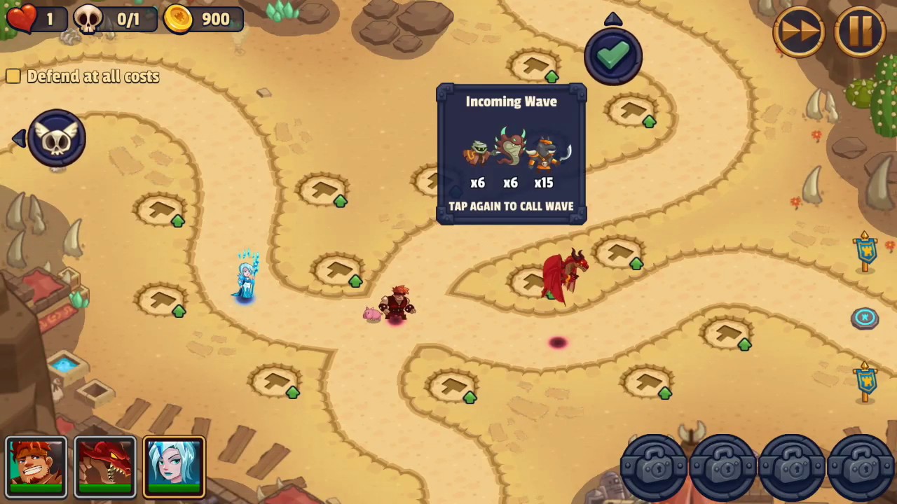 Realm Defense | World 3 | Level 44 | Legendary Mode | No Spells | Sunstorm Sands