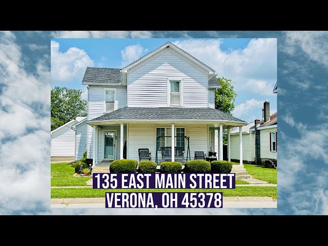 SOLD! 135 E. Main Street Verona OH 45378 | 4 Bedrooms, 3 1/2 Baths, 2 One Car Detached Garages