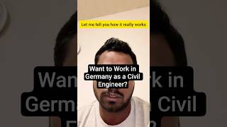 Want to Work in Germany as a Civil Engineer? #shorts #jobsingermany #viralvideo