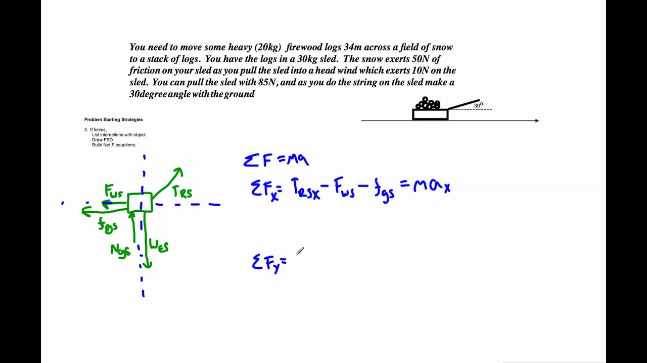 net force problem solving