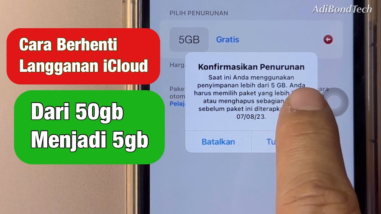 Cara menurunkan langganan atau membatalkan langganan icloud di iphone