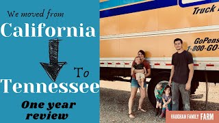 We moved from CA to TN (our thoughts one year later)