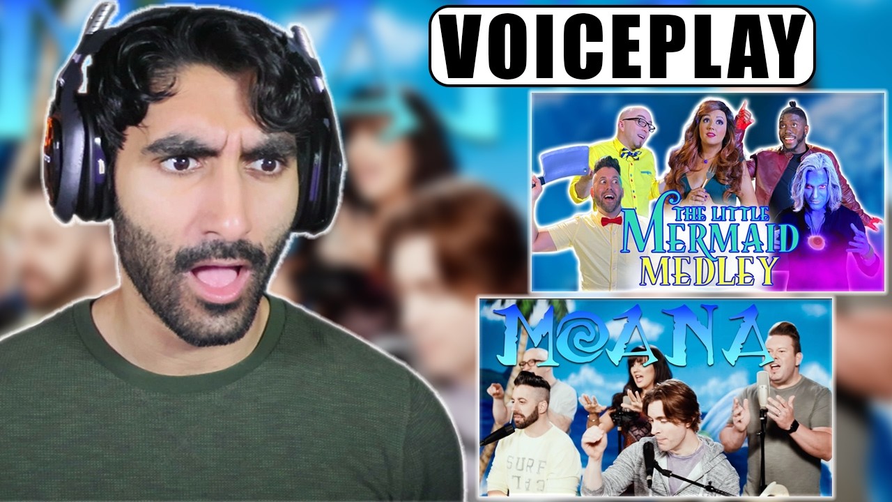 VoicePlay & Rachel Potter Go DISNEY: "Moana & The Little Mermaid" REACTIONS