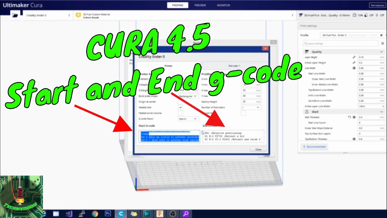 New Cura [4.2.1]: Extruder start g-code executed on start · Issue