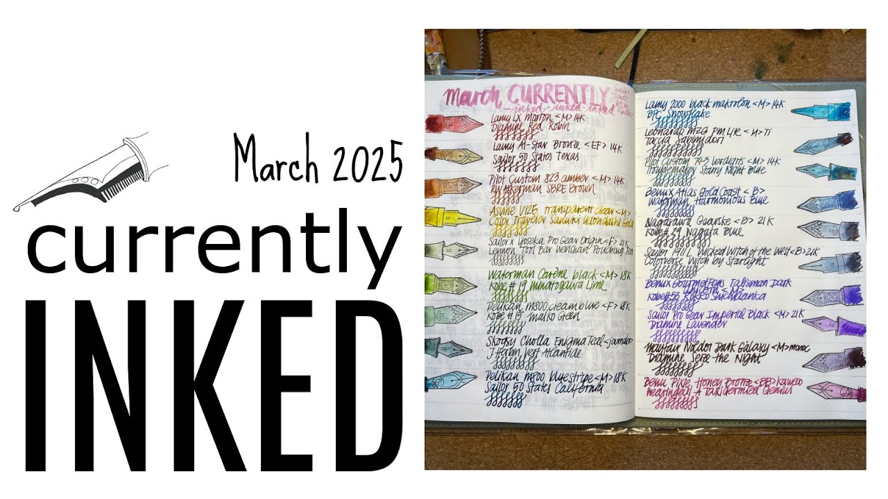 Currently Inked March 2025 * Sailor, Lamy, Leonardo. What's left from February?