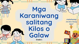 Mga karaniwang salitang kilos o galaw | Grade 1 | Pandiwa | Action Words | Busy bee