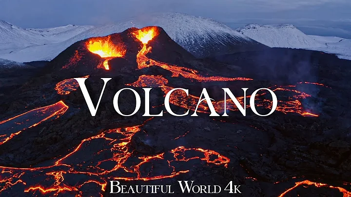 Volcano & Lava 4K Relaxation Film - Relaxing Piano Music - Amazing Nature