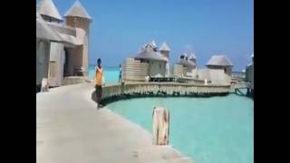 Resort Village On The Ocean In Maldives