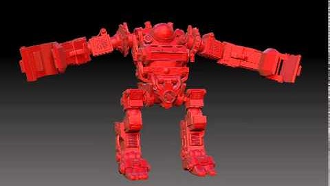ZBrush Robot Kitbash Turnaround