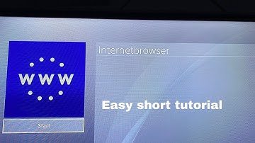 Quick tutorial of how to get your internet browser on ps4/ps5
