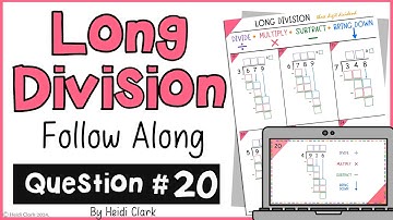 #20 How to do Long Division Standard Algorithm