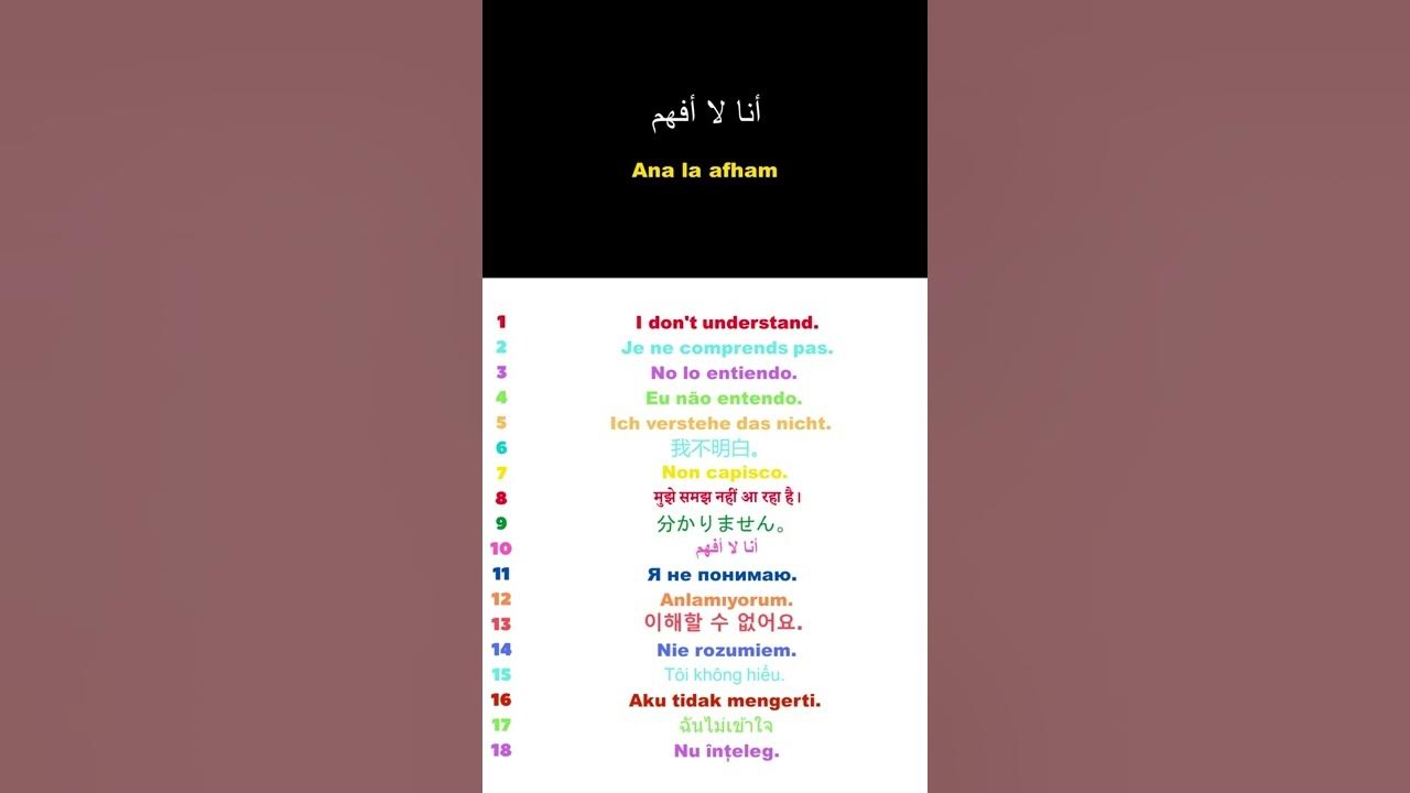 how-to-say-i-don-t-understand-in-arabic-youtube