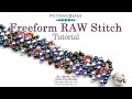 Freeform RAW Stitch Bracelet- DIY Jewelry Making Tutorial by PotomacBeads