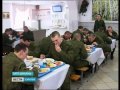 Шведский стол с "армейской" скатертью