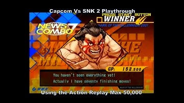 Capcom Vs SNK 2 E.Honda Playthrough using the Ps2 Action Replay Max 50,000 :D #Playstation #Sony