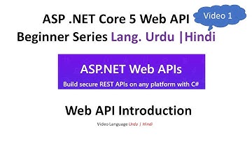 ASP .NET Core Web API Introduction [beginner series] in Urdu  | Hindi video 1