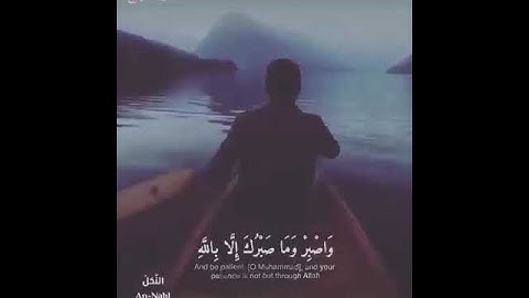 واصبر وما صبرك الا بالله تلاوة خاشعة