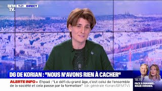 Soupçons de maltraitances en Ehpad: Sophie Boissard, DG du groupe Korian, est l'invitée de BFMTV