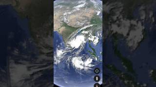 ভয়ঙ্কর গতিতে এগিয়ে আসছে সুপার ঘূর্ণিঝড় google earth থেকে সরাসরি