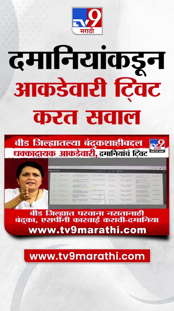 Anjali Damania Tweet | Beed जिल्ह्यातल्या बंदुकशाहीबद्दल धक्कादायक आकडेवारी, दमानियांचं टि्वट
