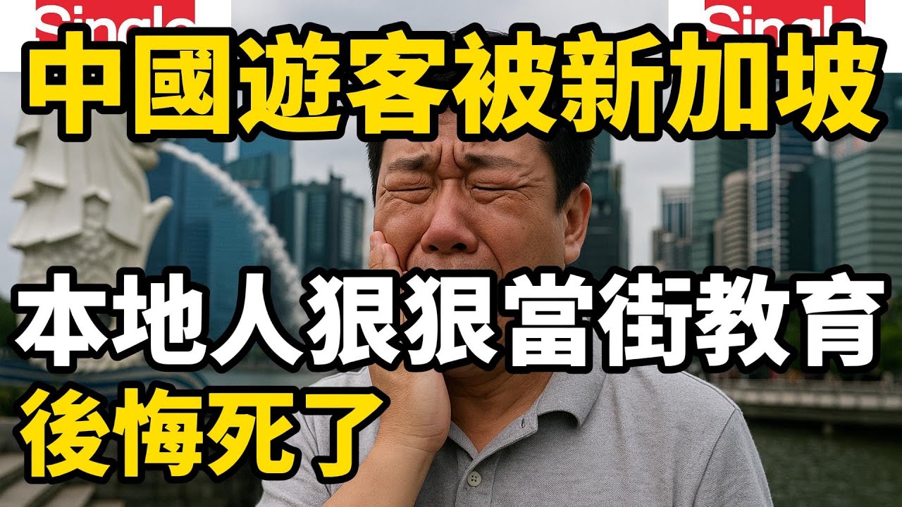 一位中國遊客在新加坡被當地華人大叔當街教育