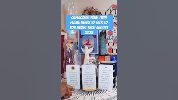Thumbnail of CAPRICORN: YOUR TWIN FLAME NEEDS TO TALK TO YOU ABOUT THIS! AUGUST 2025 #capricorn #twinflame #love