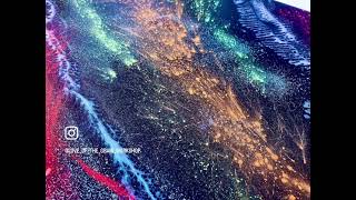 I love pictures of deep space, nebula etc. I was inspired by that while making this. “Kenisis”