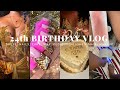 24th BDAY VLOG🥂| DOING MY OWN EVERYTHING: dress, nails, heart shaped cake, wax, pedi, lashes,makeup