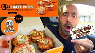Little Caesars - New Crazy Puffs Review - Trying the Pepperoni Crazy Puffs