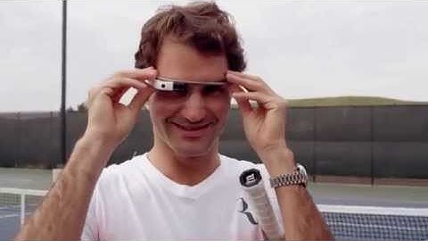 Roger Federer through Glass