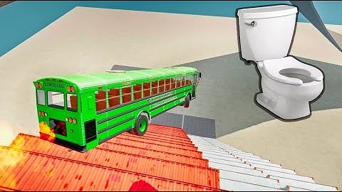 USA School Bus Stairs Jumps Down – Crazy BeamNG Drive Crash You Have to See