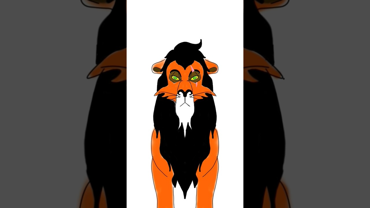 Easy how to draw Scar Lion King 