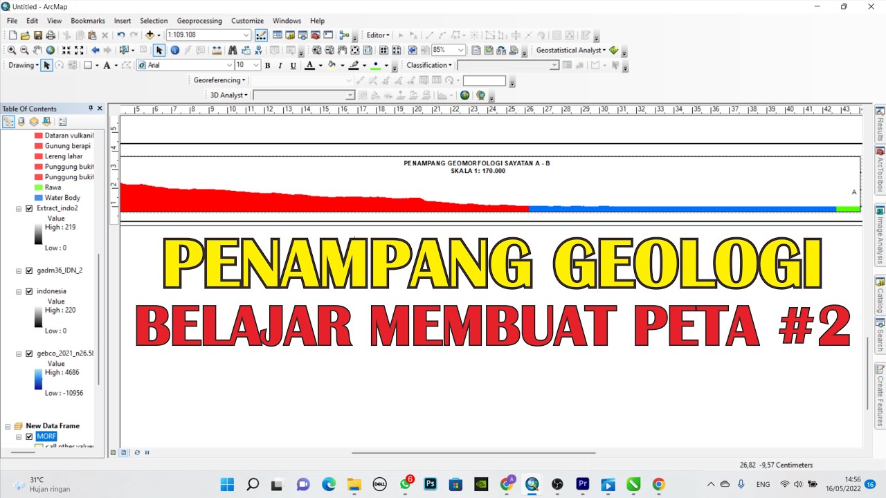 Belajar Membuat Peta Cara Membuat Penampang Geomorfologi Geologi Dan