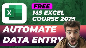 FREE Microsoft Excel Course 2025 | Automate Data Entry Easily Using Flash Fill