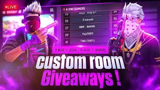 🔴 FREE FIRE LIVE REDEEM CODE GIVEAWAY || RANKED PUSH WITH TEAM CODE #freefire #giveaway