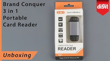 Brand Conquer 3-in-1 Portable Card Reader Unboxing