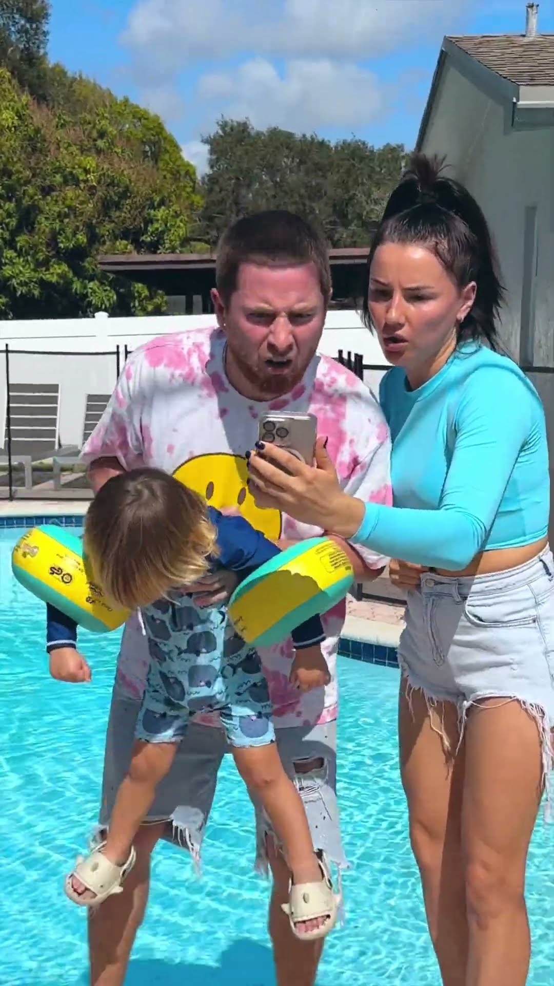 JUMPING into the POOL is DANGEROUS ??? #shorts #martaandrustam #khamitovy