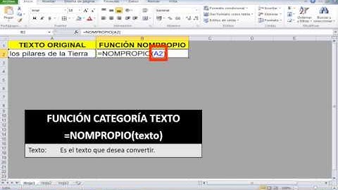 Función Nompropio - Funciones de Texto Excel