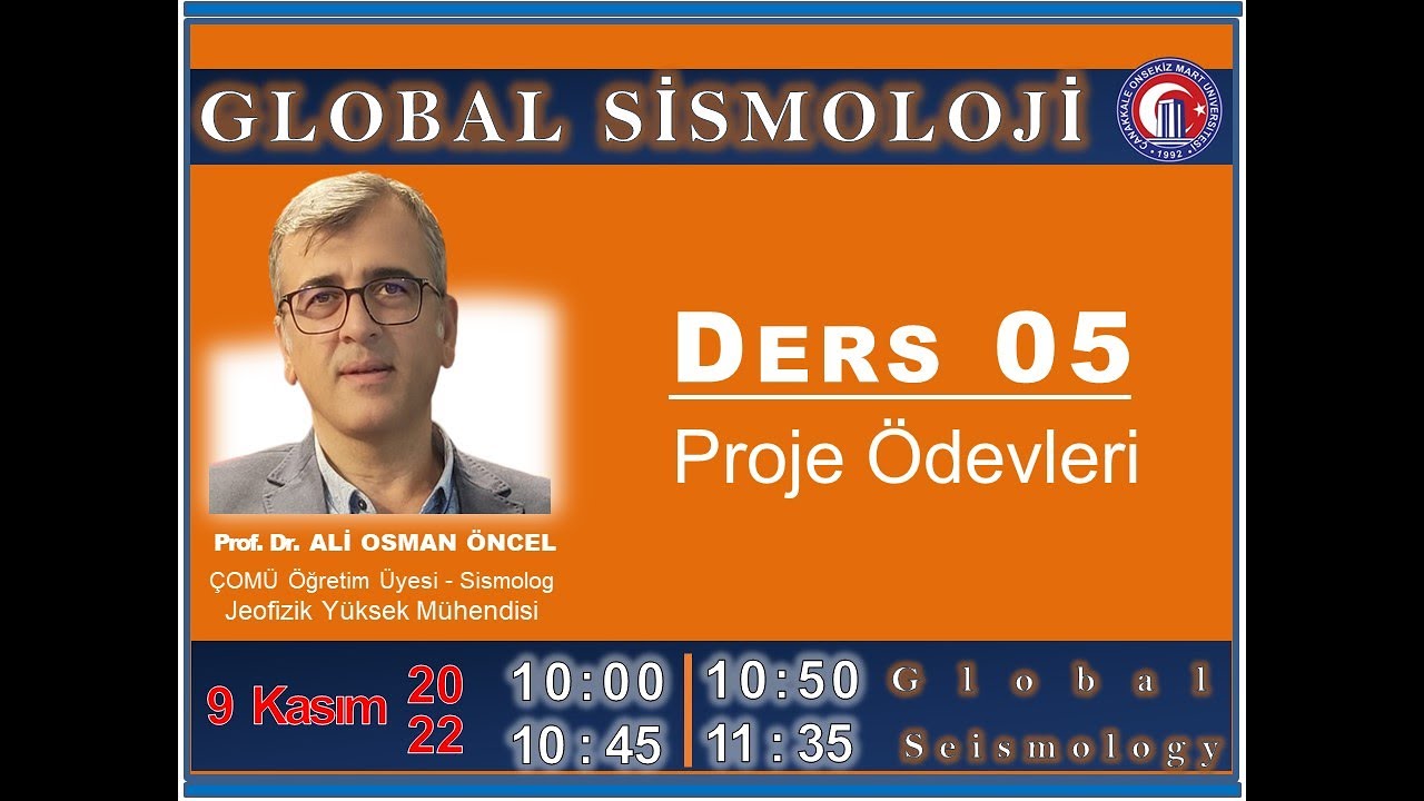 Global Sismoloji  Ders 05 I Ali Osman ÖNCEL