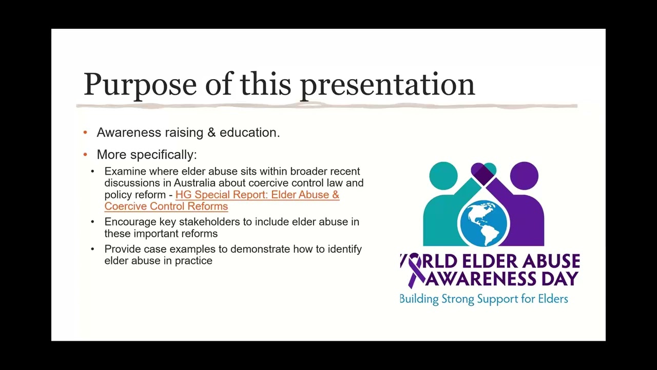 Addressing Elder Abuse and Coercive Control in Australia