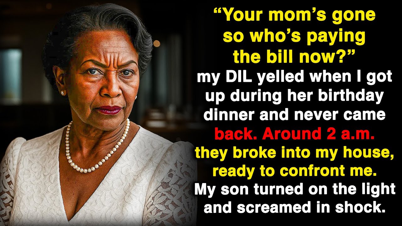 “When the bill came, your mom took off! Are we supposed to pay now?!” my daughter-in-law yelled.