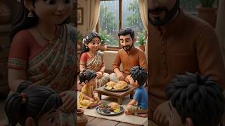 Barish, Chole Poori Aur Pyara Parivar ❤️ | Hindi 2D/3D Animated Story | Cute Clay Animation