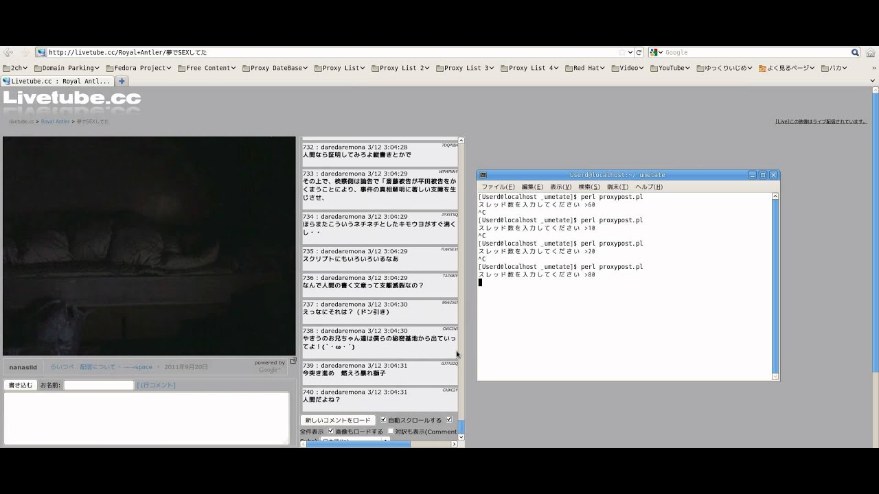 Perl でLiveTube.ccに大量にコメント・レスポンスを送信するテスト