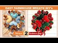 2 EASY DIY&#39;s | FALL WREATH | CHRISTMAS IN JULY WREATH | FELT CRAFT WALL DECOR ON A BUDGET | 2022